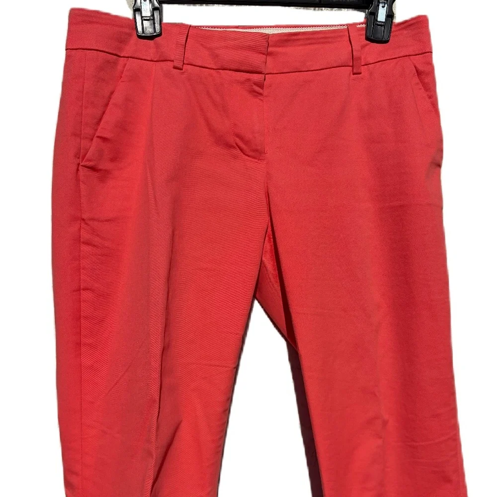 J Crew Cafe Capri chino pants 2 coral